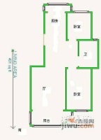 馨苑新城2室2厅1卫95㎡户型图