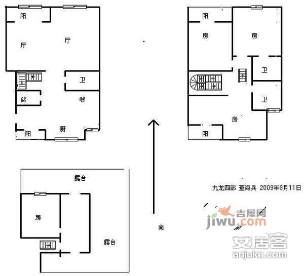 京津新城4室3厅3卫407㎡户型图