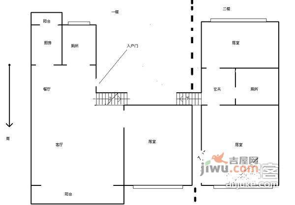 红顶花园4室3厅2卫户型图