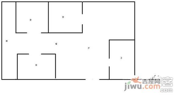 御河湾新苑3室1厅1卫户型图