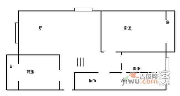 大众家园2室1厅1卫118㎡户型图