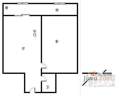 大众家园1室1厅1卫70㎡户型图