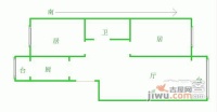 华馨园中园2室2厅1卫户型图