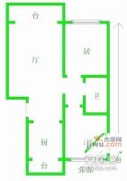 万达宏顺博泰名居2室1厅1卫112㎡户型图