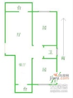 建新公寓2室1厅1卫92㎡户型图