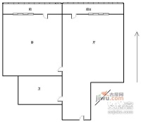 跃进里小区1室1厅1卫66㎡户型图