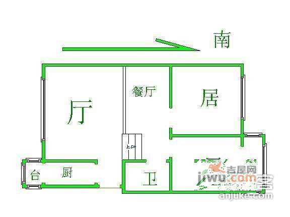 太谷公寓2室1厅1卫97㎡户型图