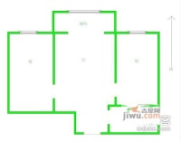 珠江里2室1厅1卫55㎡户型图