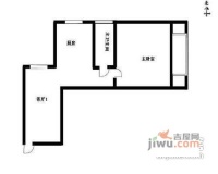 珠江里1室1厅1卫44㎡户型图