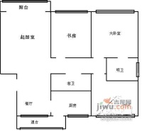 晨阳小区3室2厅1卫126㎡户型图