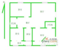 合众大厦3室2厅2卫户型图