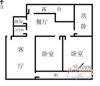 世纪花园3室2厅2卫户型图