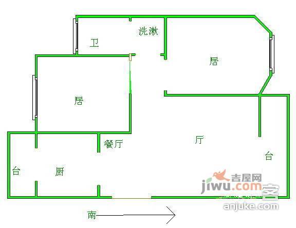 中钢大厦3室2厅2卫户型图