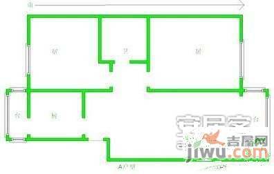 凤玉里2室1厅1卫58㎡户型图