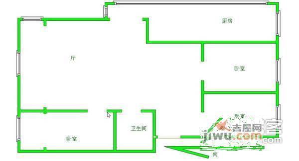 桐景园3室2厅1卫147㎡户型图