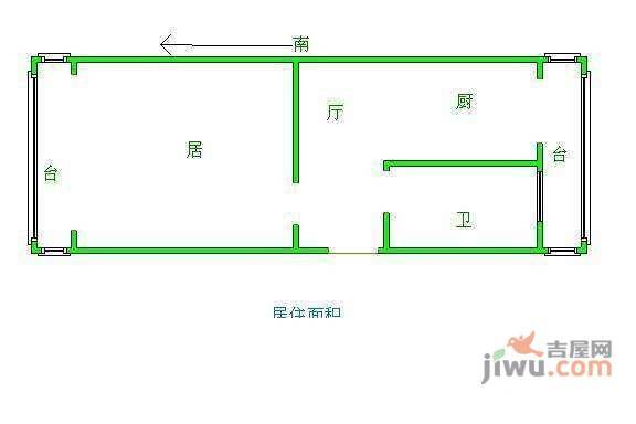 金淼园1室1厅1卫65㎡户型图