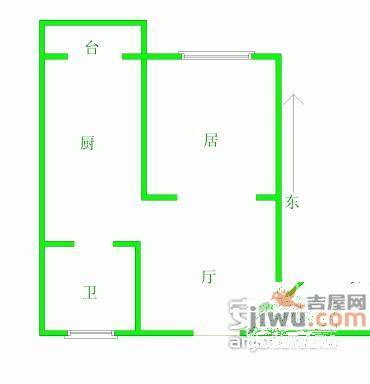 华阳里1室1厅1卫65㎡户型图