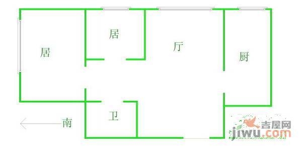 新华大厦2室2厅1卫117㎡户型图