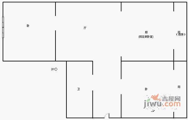 城垣里2室1厅1卫96㎡户型图