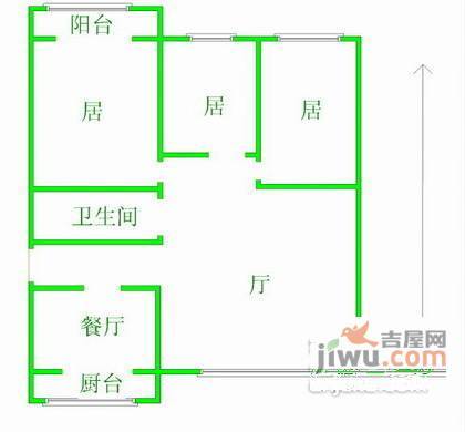 名都新园3室2厅2卫158㎡户型图