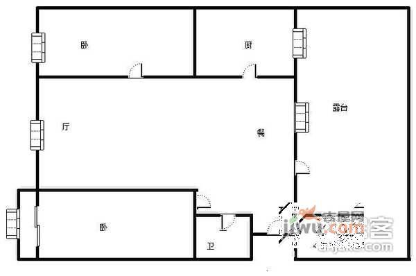 名都新园2室2厅1卫138㎡户型图