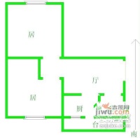 林苑西里2室1厅1卫88㎡户型图