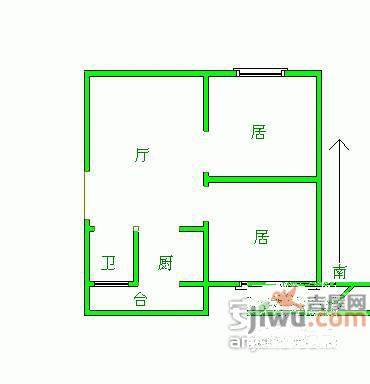 远翠东里2室1厅1卫户型图