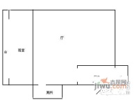 宫前东园1室1厅1卫55㎡户型图