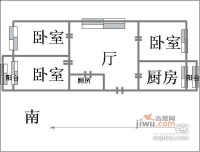 宫前东园3室1厅1卫110㎡户型图