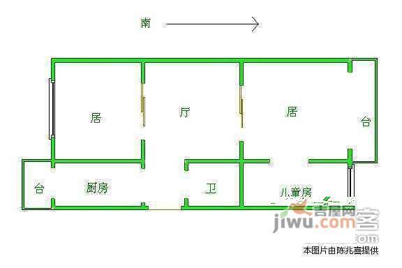 康乐里2室1厅1卫户型图