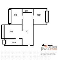 福山里2室1厅1卫63㎡户型图
