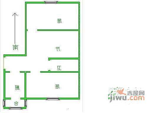 阳明里2室2厅1卫75㎡户型图