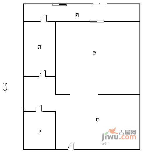 荣泰公寓小区1室1厅1卫70㎡户型图