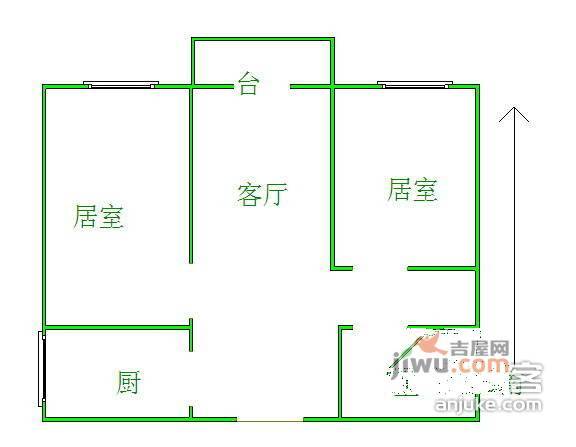 尚府云台花园2室1厅2卫户型图