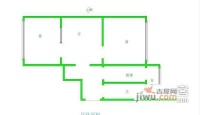 闽侯路小区2室1厅1卫63㎡户型图
