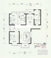 伴景方园3室2厅2卫户型图