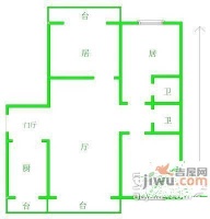 金色阳光3室2厅2卫162㎡户型图