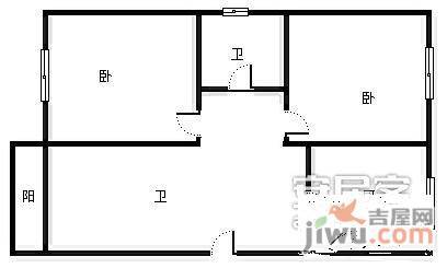 金厦新都静溪园2室2厅1卫130㎡户型图