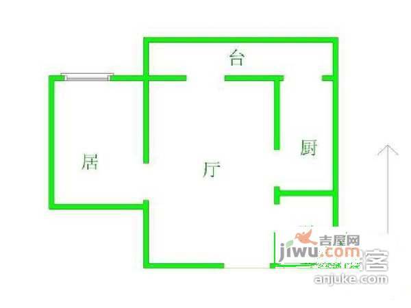 昔阳南里1室1厅1卫67㎡户型图