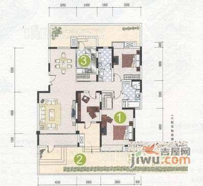 太阳城绿萱园4室3厅2卫220㎡户型图