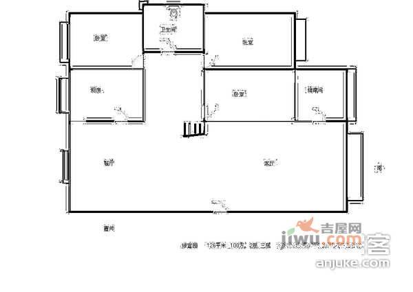 太阳城绿萱园3室2厅1卫177㎡户型图