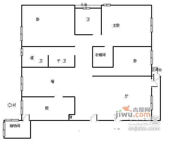 海逸长洲瀚景园3室2厅2卫263㎡户型图