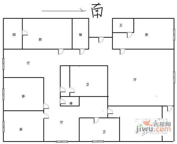 海逸长洲瀚景园4室3厅3卫265㎡户型图