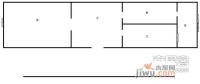 昆仑北里1室2厅1卫66㎡户型图