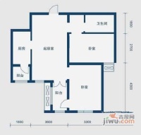 天保花语轩2室1厅1卫100㎡户型图