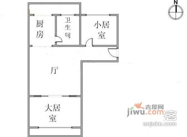 怀庆里2室1厅1卫86㎡户型图