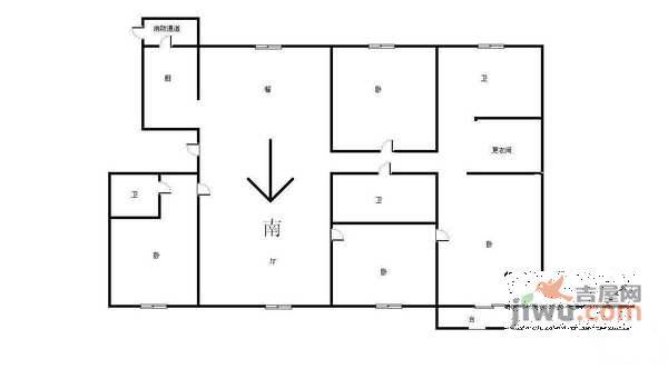 荣庆园2室1厅1卫户型图