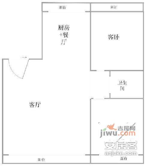 长寿公寓2室2厅2卫150㎡户型图