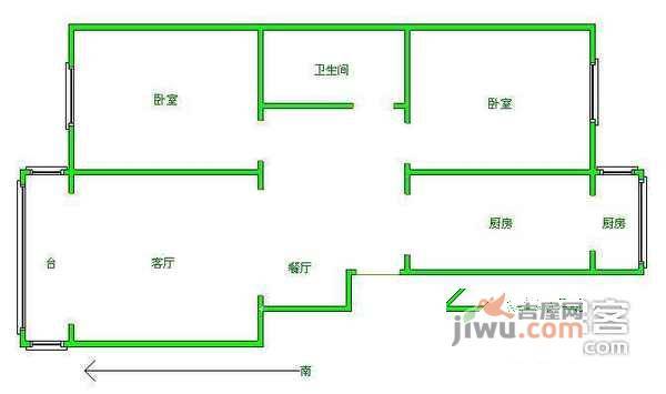 晨熙公寓3室2厅2卫160㎡户型图