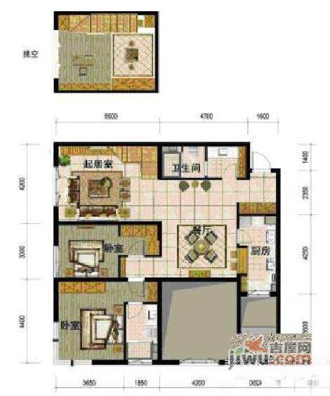 和康名邸3室2厅2卫136㎡户型图